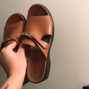 Clark’s slip on sandals
